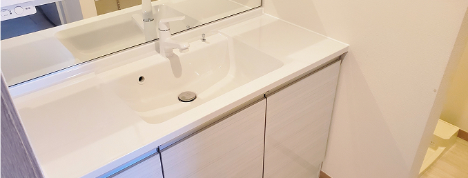 豊富な洗面台が見れるショールームの写真