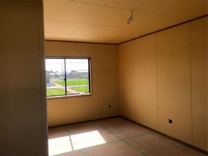 愛知県弥富市H様_施工中プラスターボード完成