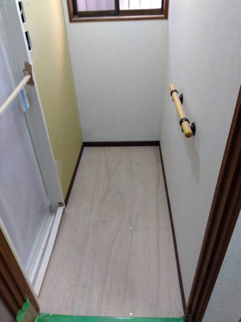 揖斐郡池田町K様_施工中床張り替え完了